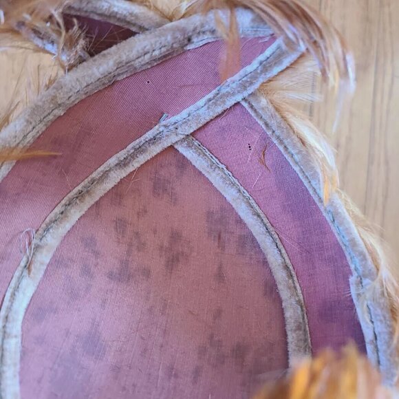 VINTAGE PEACOCK FEATHER HAT STUNNING PHEASANT WOMEN'S HAT pin up 40's50's60'scla - Picture 5 of 5